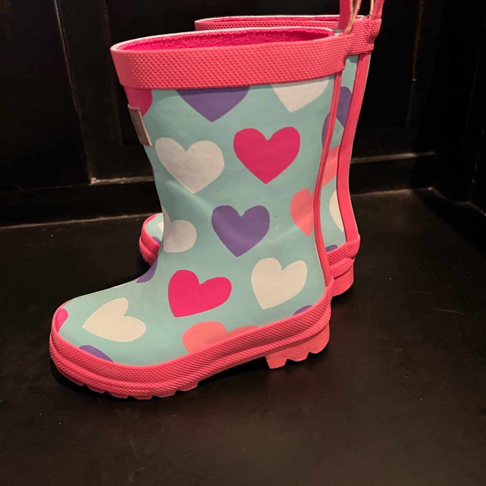 Colorful Heart Pattern Rain Boots